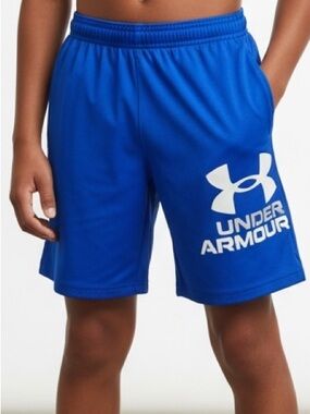 Under Armour Iconic Logo Boy’s Athletic Blue Performance Shorts•XL